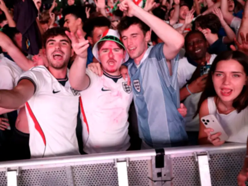 England Fans Celebrate Epic Mexico Victory in Street Parties After All-Nighter