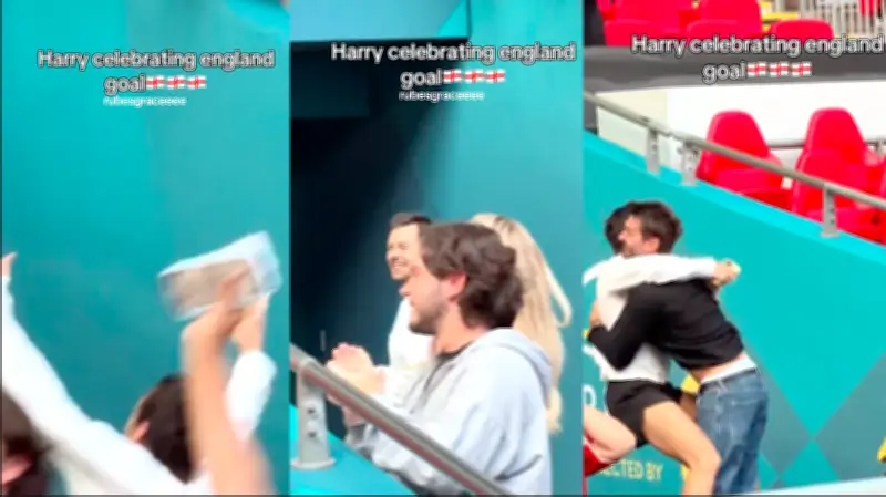 Harry Styles Goes Wild Celebrating England Goal Before Wembley Show