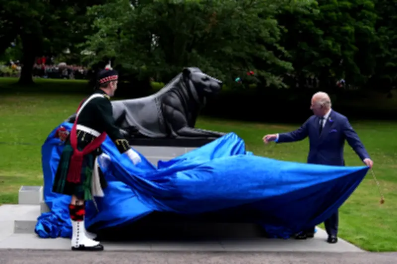 King Charles Unveils Statue for Royal Regiment of Scotland's 20th Anniversary