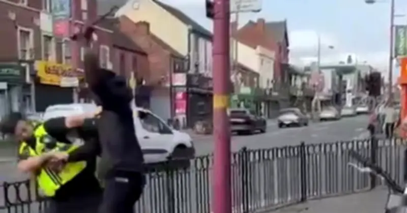 Police officer hit with own baton by suspect fleeing on electric bike in Birmingham
