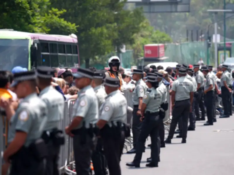 Riot Police Guard England Hotel in Mexico Ahead of World Cup Clash