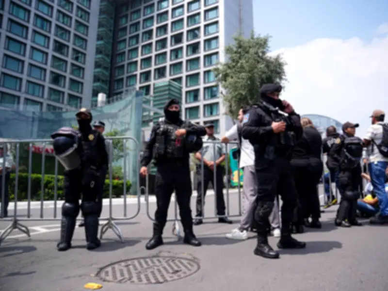 Riot Police Guard England Hotel in Mexico City Ahead of World Cup Clash
