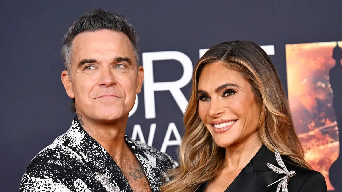 Robbie Williams and Ayda Field Dazzle at Brit Awards