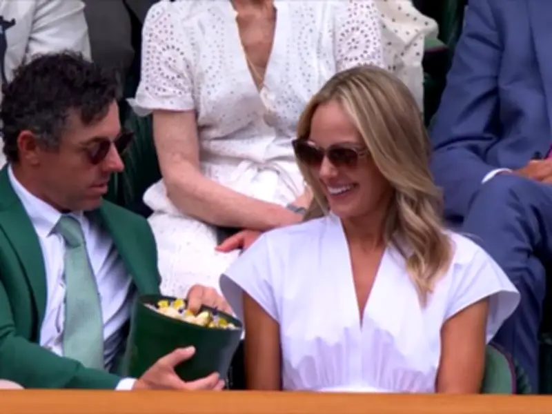 Rory McIlroy Awkwardly Snatches Sweets from Wife Erica Stoll at Wimbledon