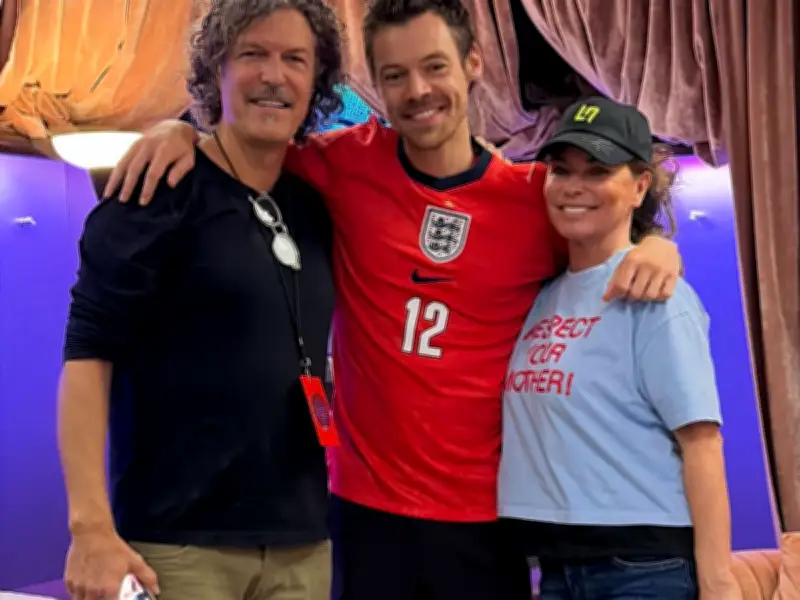 Shania Twain's Husband Shares Behind-the-Scenes Photo with Harry Styles