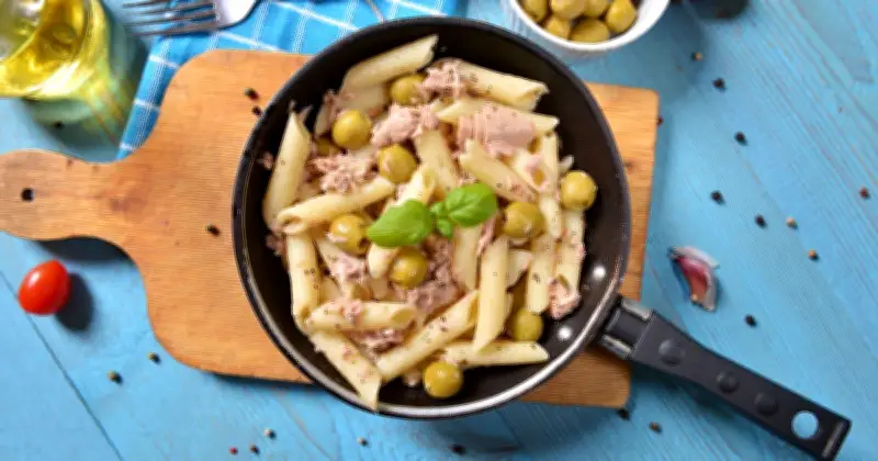 Swap Mayo for Caesar Dressing in Tuna Pasta Salad for Better Flavor