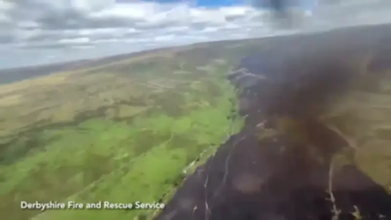 Tintwistle Moor Wildfire Still Burning After 7 Days