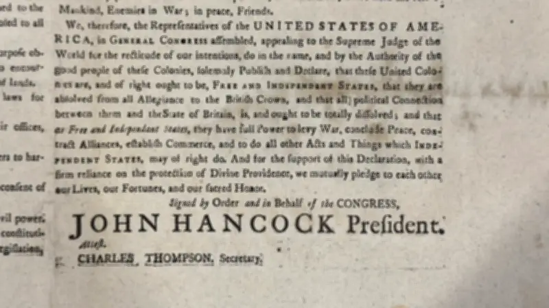 Volunteer Unearths Rare US Declaration of Independence Copy in UK