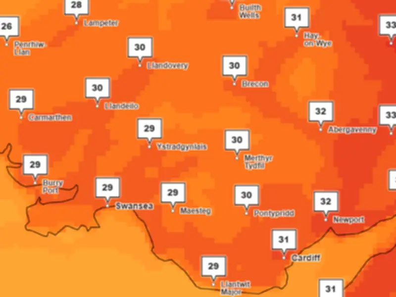 Wales to Experience Third Heatwave with Temperatures Over 30°C