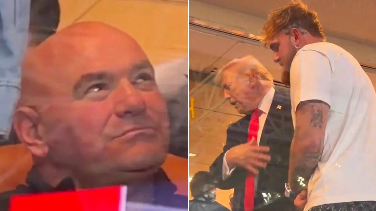 Dana White and Jake Paul's Awkward Encounter with Donald Trump Caught on Camera