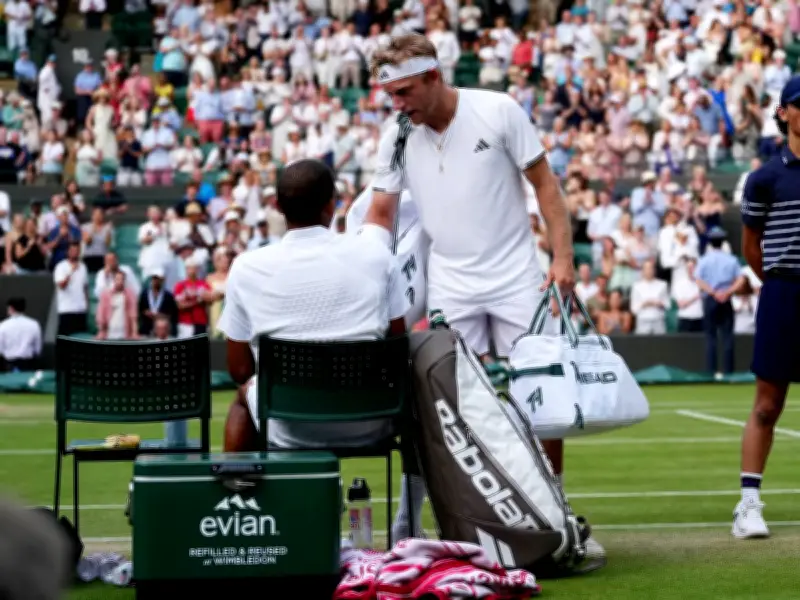 Wimbledon Chaos: Auger-Aliassime and Davidovich Fokina Clash at Net
