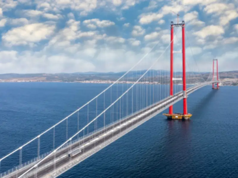 World's longest suspension bridge connects Europe and Asia, cost £2bn