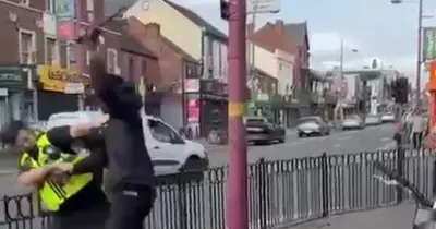 Police officer hit with own baton by suspect fleeing on electric bike in Birmingham