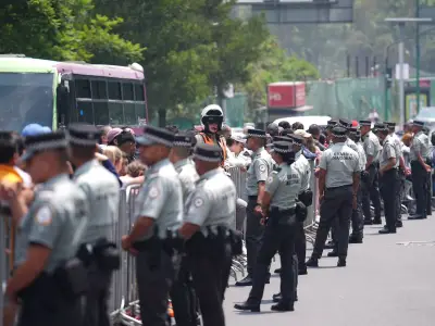 Riot Police Guard England Hotel in Mexico Ahead of World Cup Clash