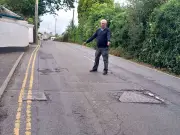 Gwynedd Road with 50 Potholes on 200m Stretch Sparks Protest Threat